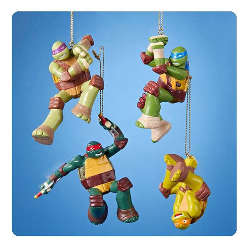 TMNT Nickelodeon TV Blow Mold Ornament Display Box          