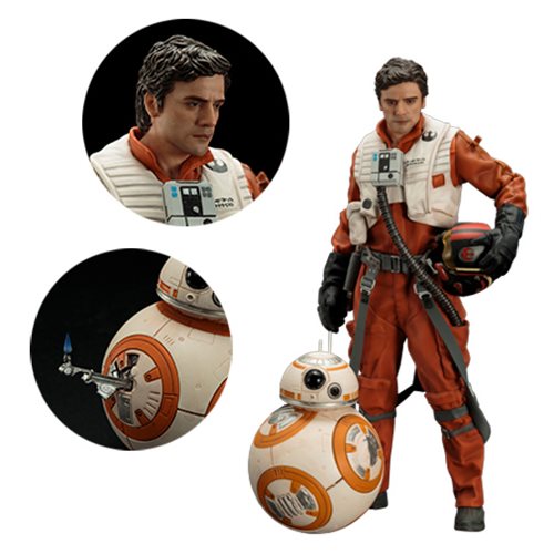 Star Wars TFA Poe Dameron and BB-8 ArtFX+ 2-Pack Statues    