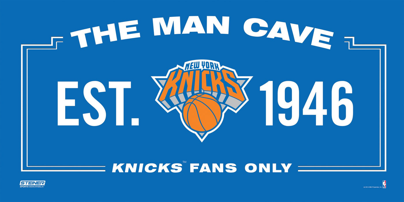 New York Knicks Man Cave Sign 6x12 Framed Photo