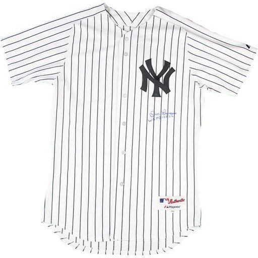 Don Larsen Signed Authentic Home Pinstripe Jersey w/ "WSPG 10-8-56" Insc