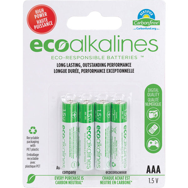 ECO ALKALINE AAA BATT 4PK