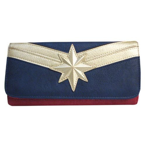 Captain Marvel Faux Leather Flap Wallet                     