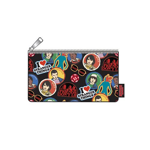 Stranger Things Sticker Print Pencil Case                   