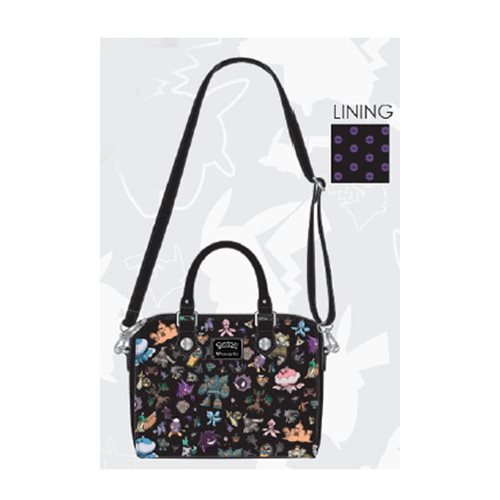 Pokemon Ghost Print Black Crossbody Purse                   