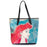 The Little Mermaid Printed Faux-Leather Tote Purse          