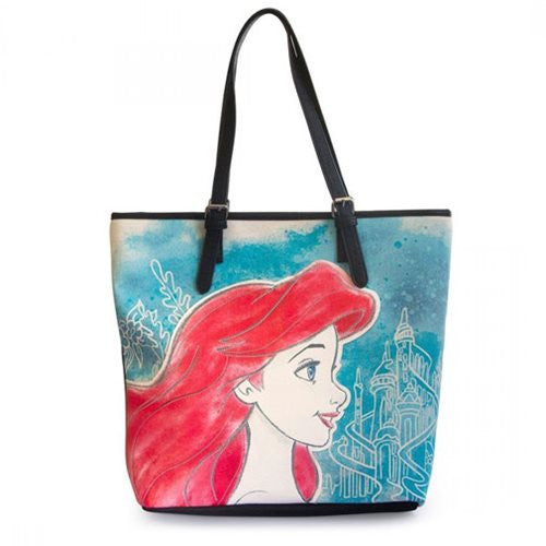 The Little Mermaid Printed Faux-Leather Tote Purse          