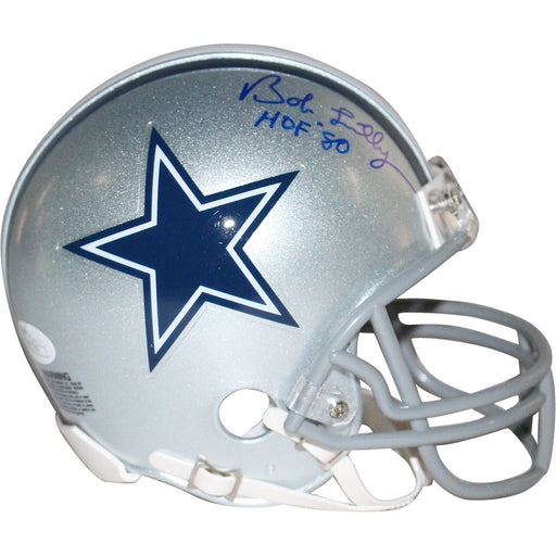 Bob Lilly Signed Dallas Cowboys Throwback Mini Helmet w/ HOF Insc (PSA/DNA)