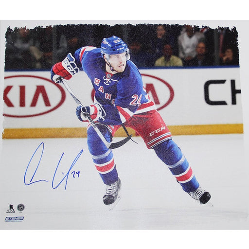 Oscar Lindberg Signed Skating Home Game 22x26 Stretched Canvas