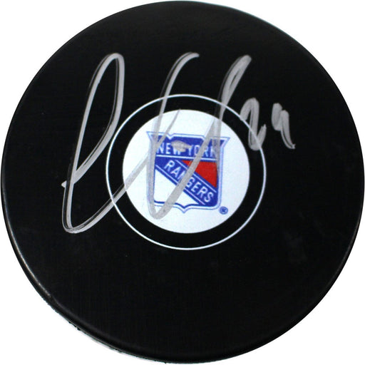 Oscar Lindberg Signed New York Rangers Puck MSG