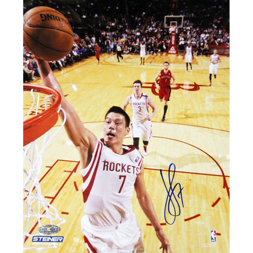 Jeremy Lin Signed Dunk vs Raptors 8x10 Photo