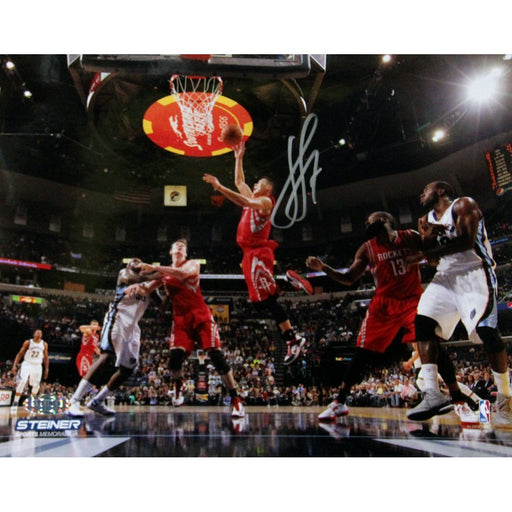 Jeremy Lin Signed Layup vs Grizzlies 8x10 Photo