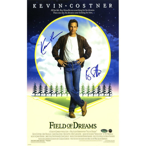 Kevin Costner/Ray Liotta Dual Signed Field of Dreams 11x17 Movie Poster SchwartzSports SSM Auth