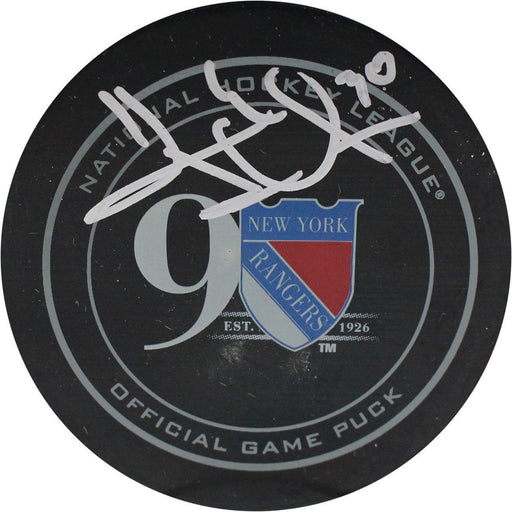 Henrik Lundqvist Signed NY Rangers 90th Anniversary Puck