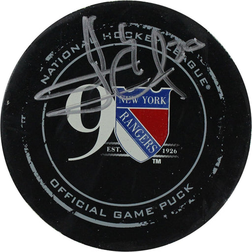 Henrik Lundqvist Signed 2016-2017 Game Used Puck