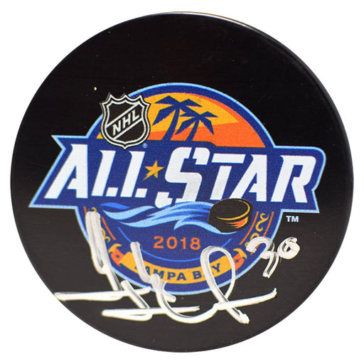 Henrik Lundqvist Signed 2018 NHL All Star Game Logo Puck