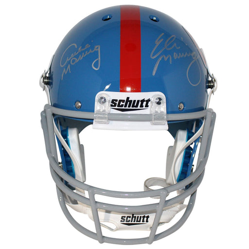 Archie Manning/Eli Manning Dual Signed Ole Miss Rebels Replica Powder Blue Schutt Helmet