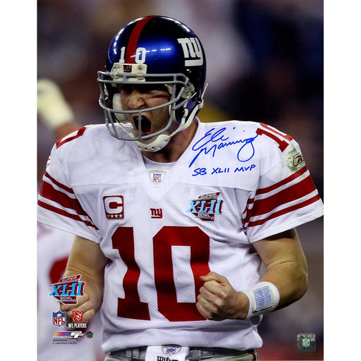 Eli Manning Signed Super Bowl XLII Scream 16x20 Photo w/ "SB XLII MVP" Insc