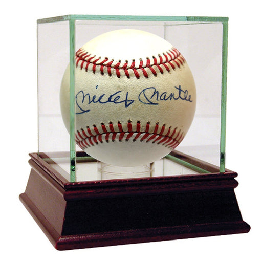 Mickey Mantle Signed OAL Brown Baseball SCG