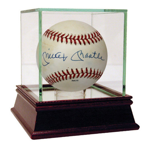 Mickey Mantle Signed 1989 World Series Logo Baseball JSA