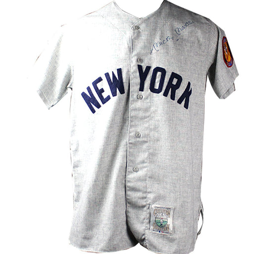 Mickey Mantle Signed 1952 Mitchell & Ness Road Jersey JSA