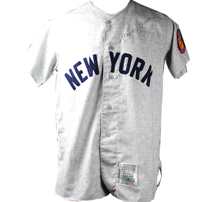 Mickey Mantle Signed 1952 Mitchell & Ness Road Jersey JSA