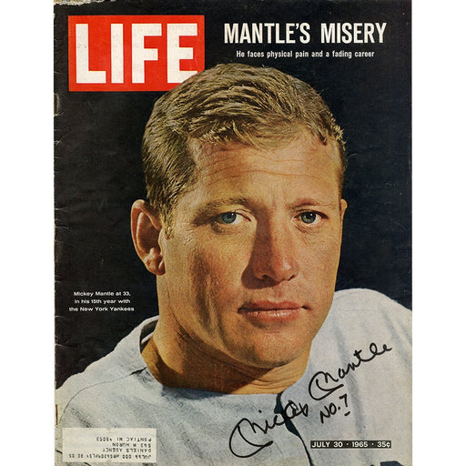 Mickey Mantle Signed July 30  1965 Life Magazine w/ "No 7" Insc. (JSA Auth)