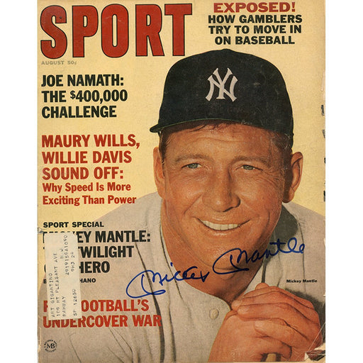 Mickey Mantle Signed August Sport Magazine JSA Auth