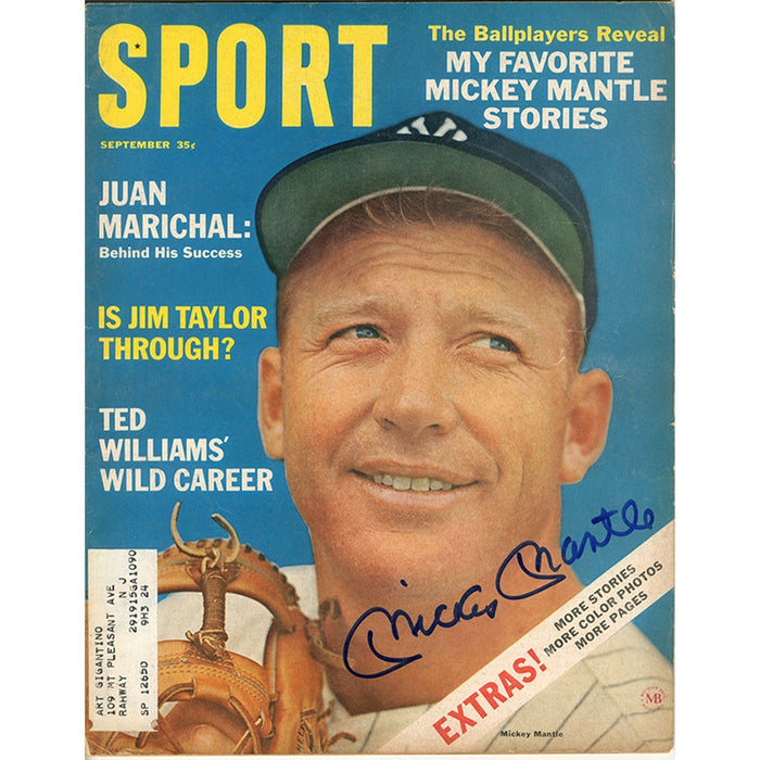 Mickey Mantle Signed September Sport Magazine JSA Auth