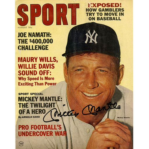 Mickey Mantle Signed Sport Magazine August 1965 Issue  JSA