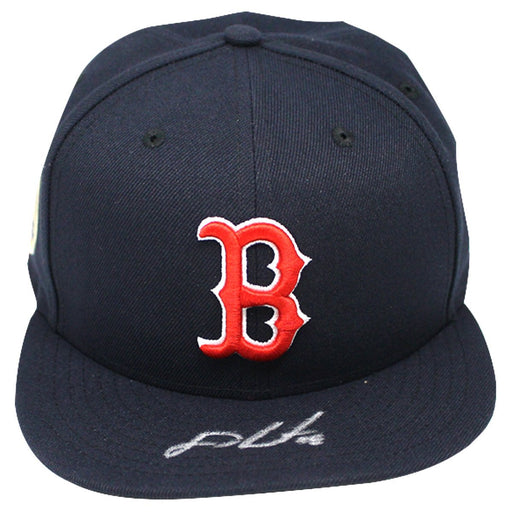 J.D. Martinez Signed Boston Red Sox New Era Navy Home 2018 World Series Patch Fitted Hat