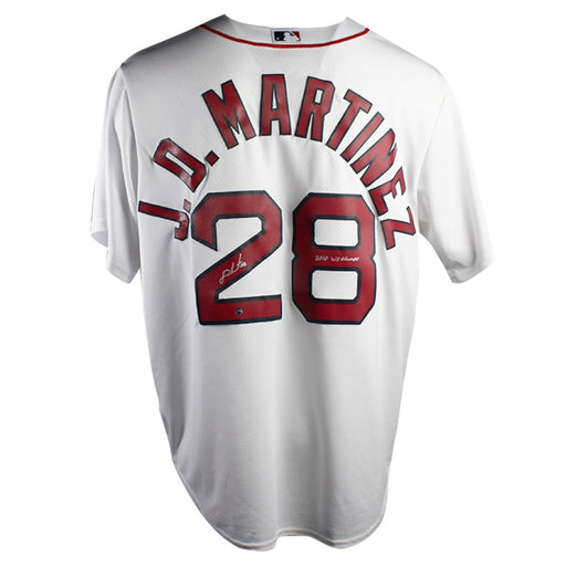 J.D. Martinez Signed Boston Red Sox Replica Home Jersey w/ "2018 WS Champs" Insc