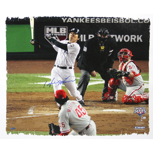 Hideki Matsui 2009 World Series  Game 6: 2 Run Home Run 22x26 Canvas (MLB Auth)