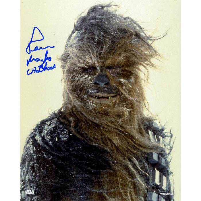 Peter Mayhew Signed 'Chewbacca in the Snow' Vertical 8x10 Photo