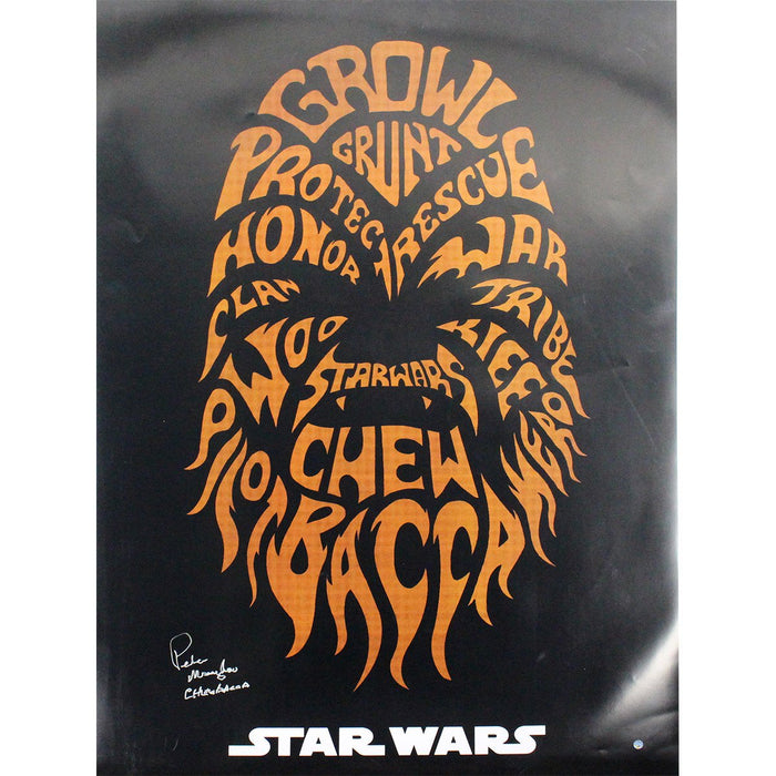 Peter Mayhew Signed Star Wars- Chewbacca Poster 24x36