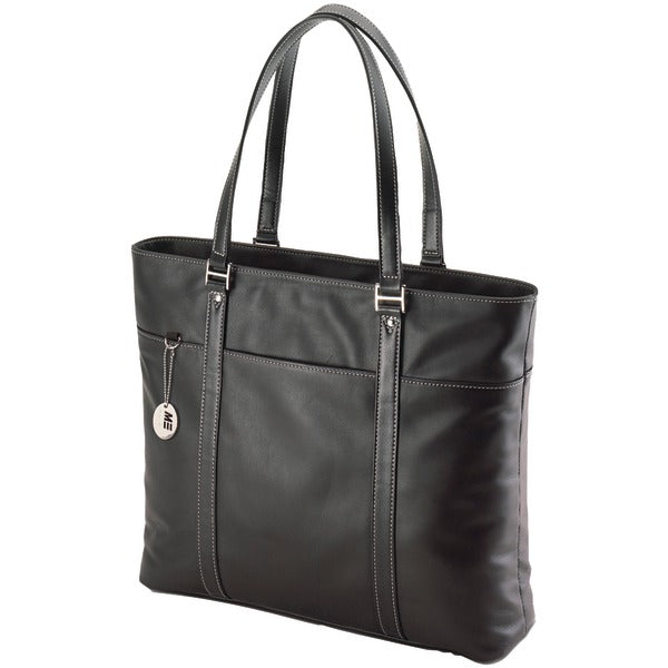 15.4IN LEATHER TOTE BAG