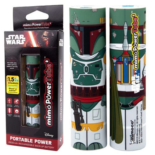 Star Wars Boba Fett Mimopowertube 2 Portable Charger        