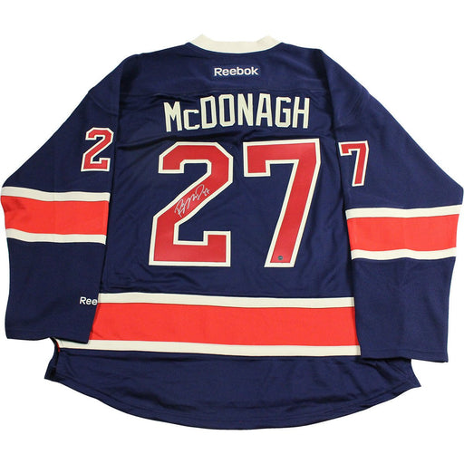 Ryan McDonagh Signed  New York Rangers Navy Heritage Jersey