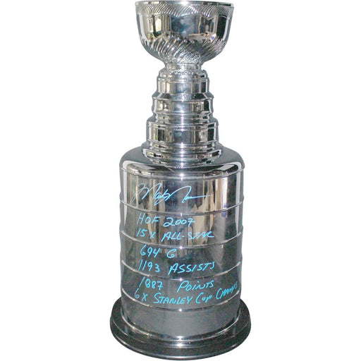 Mark Messier Signed Large Replica Stanley Cup  w/ "HOF 2007  15x All Star  694 Goals  1193 Assists  1887 Points  6x SC Champ" Inscriptions