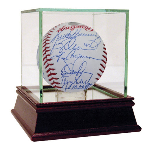 1986 New York Mets Team Signed 1986 World Series Logo MLB Baseball 28 Signatures