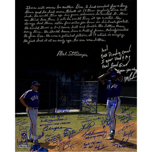 1986 New York Mets Team Signed Mel Stottlemyre 16x20 Story Photo