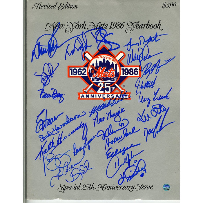 1986 New York Mets Team Signed 1986 Yearbook (Revised Edition)
