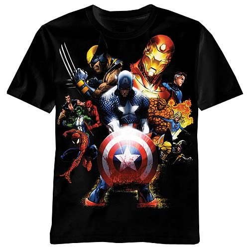 Marvel Soldiers Revenge Black T-Shirt                       