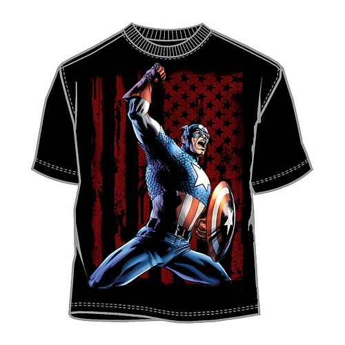 Captain America Flag Stripes T-Shirt                        