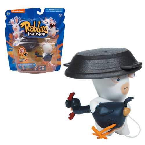 Rabbids Invasion Chicken Surprise Talking Action Figure     