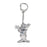 Snow White and the Seven Dwarfs Dopey Pewter Key Chain      