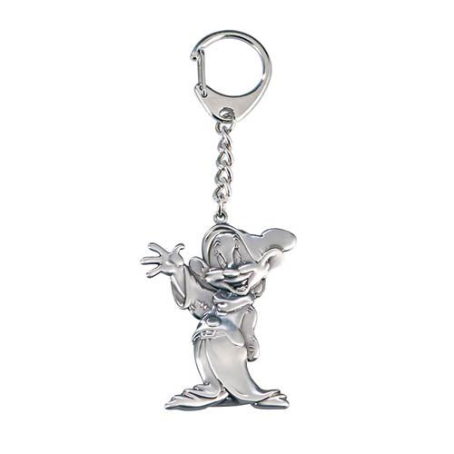 Snow White and the Seven Dwarfs Dopey Pewter Key Chain      