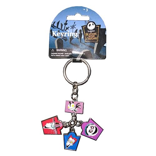 NBX Lock Shock and Barrel Dangle Pewter Key Chain           