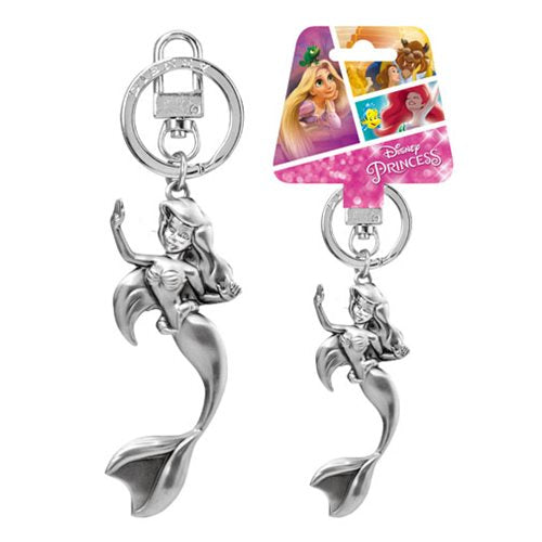 The Little Mermaid Ariel Figural Pewter Key Chain           