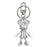 Minnie Mouse April Diamond Pewter Dangle Key Chain          