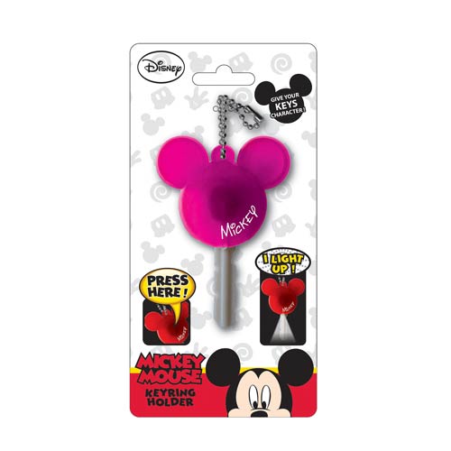 Mickey Mouse Icon Pink Light-Up Key Holder                  